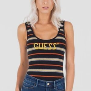 GUESS STRIPED BODY SUIT SIZE MEDIUM